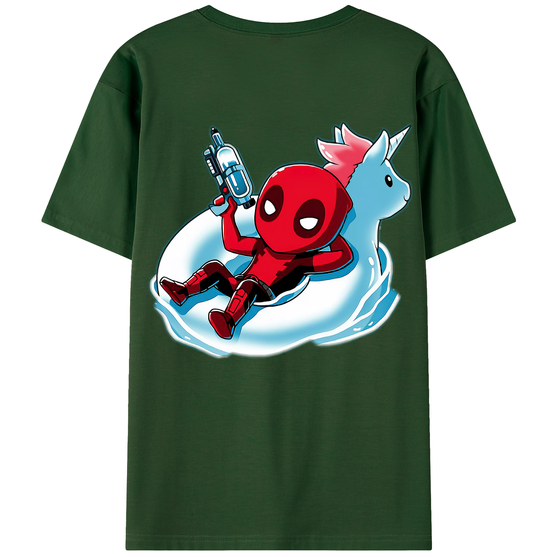 （画像用） Deadpool デッドプール 綿100％半袖Tシャツ（背面プリント）